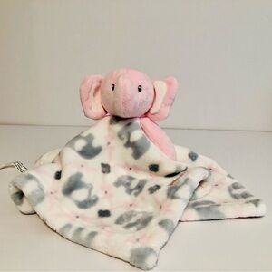 Blankets & Beyond Elephant Lovey Security Blanket Pink Baby Girl Soft Cuddle Toy